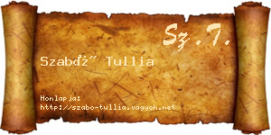 Szabó Tullia névjegykártya